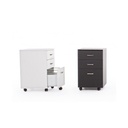 Cassettiera da ufficio in MDF tre cassetti Nero NADIR 40x44x h65 cm