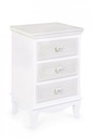 Cassettiera legno bianco 3 cassetti Charlene cm 41 x 33,5 x 68,5