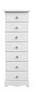 Cassettiera legno bianco 7 cassetti Blanc cm 29 x 23 x89