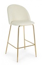 2x Sgabello bar carry bianco in velluto stile atmosphere