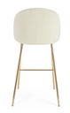 2x Sgabello bar carry bianco in velluto stile atmosphere