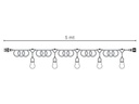 Cavo Mt5 C/Ptl E27  linea enjoy  bianco