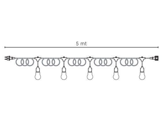 Cavo Mt5 C/Ptl E27  linea enjoy  nero