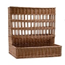 Cesta espositore in vimini rettangolare