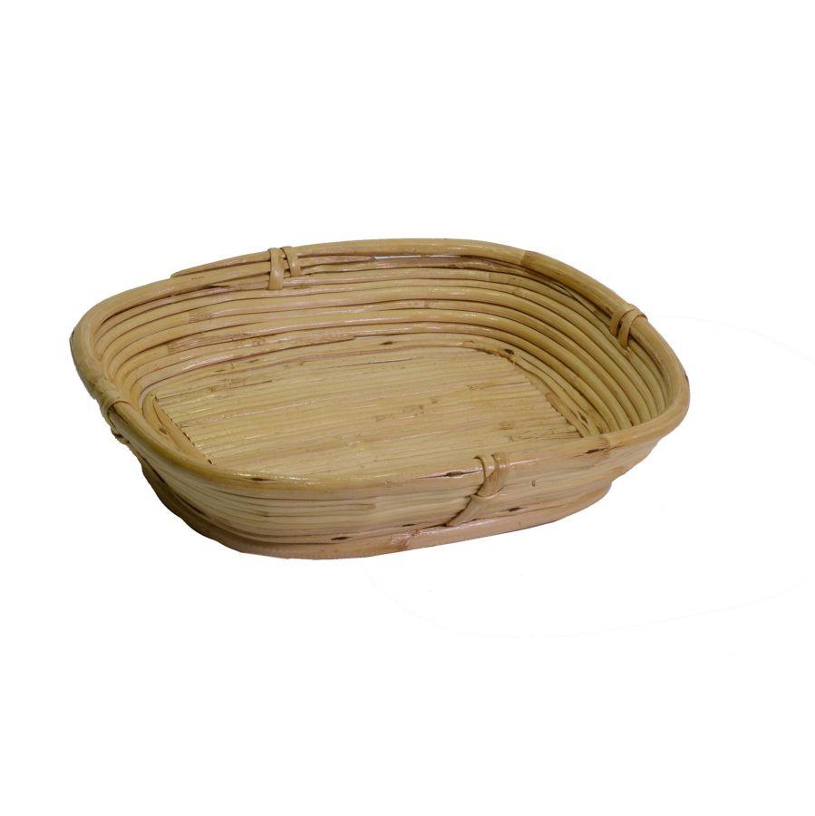 Rectangular natural rush basket cm24xh5x21