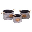 Round gray fabric basket 1-3 cm ø35h30