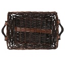 Cesta vimini noce rettangolare cm48/52x36h13