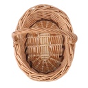 Cestino vimini 1-2 naturale ovale mini cm 17x13h6/18