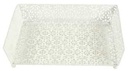 Cesto ferro porta risma bianco h-4656 cm. 34,5 x 27  h 7,5