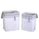 Rectangular ivan 1-2 white rattan basket cm46x36h59