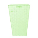 Rectangular light green lined polyester basket cm40x30h53