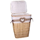 Arturo rectangular rattan basket cm45x31h54