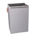 Cestone tessuto grigio con coperchio cm40x30h60
