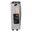 Cestone tessuto grigio pieghevole cm 39x19,5h58