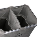 Cestone tessuto sacco grigio doppio pieghevole cm 54x34.5h50.5