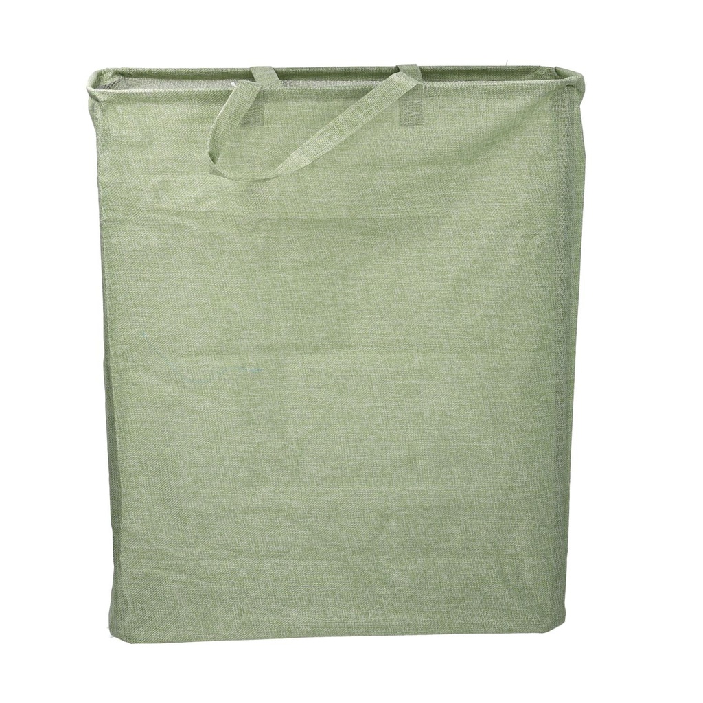 Cestone tessuto sacco verde rettangolare pieghevole cm55x19h66