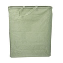 Cestone tessuto sacco verde rettangolare pieghevole cm55x19h66