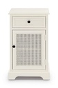 Comodino classico Amabel 1 anta e 1 cassetto 42x32x72h cm