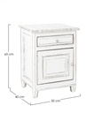Comodino rustico Colette 1 anta e 1 cassetto sx