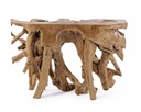 Consolle in legno di radice di Teak