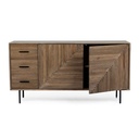 Credenza 2 ante 3 cassetti in legno Darsey