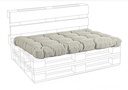 Cuscino in tessuto beige seduta pallet Poly