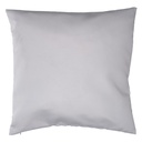 Cuscino tessuto con scritte rosso cm43x43h12