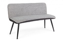 Divano 2 posti tessuto grigio Louis cm 142 x 47 x 88h