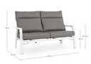 Divano 2P Recl C-C Kledi Bianco Jx11