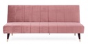 Divano letto tre posti rosa reclinabile
