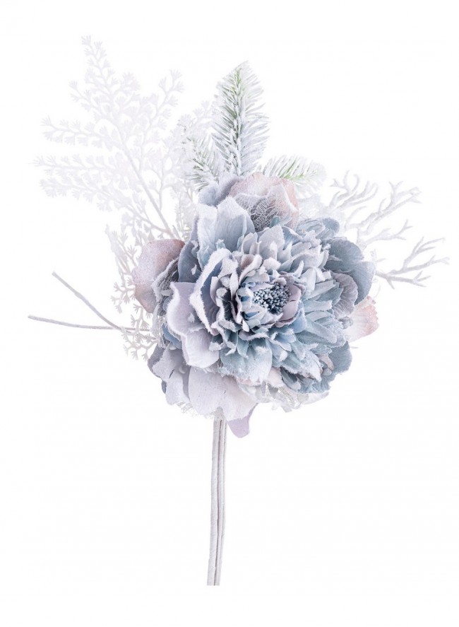 10x Pick Peonia Ginny Nebbia Innevato