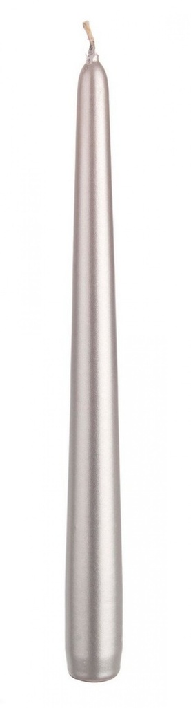 12x Candela Basic Conica Argento 25Cm