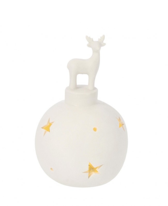 12x Decorazione Sfera Deer H17 C