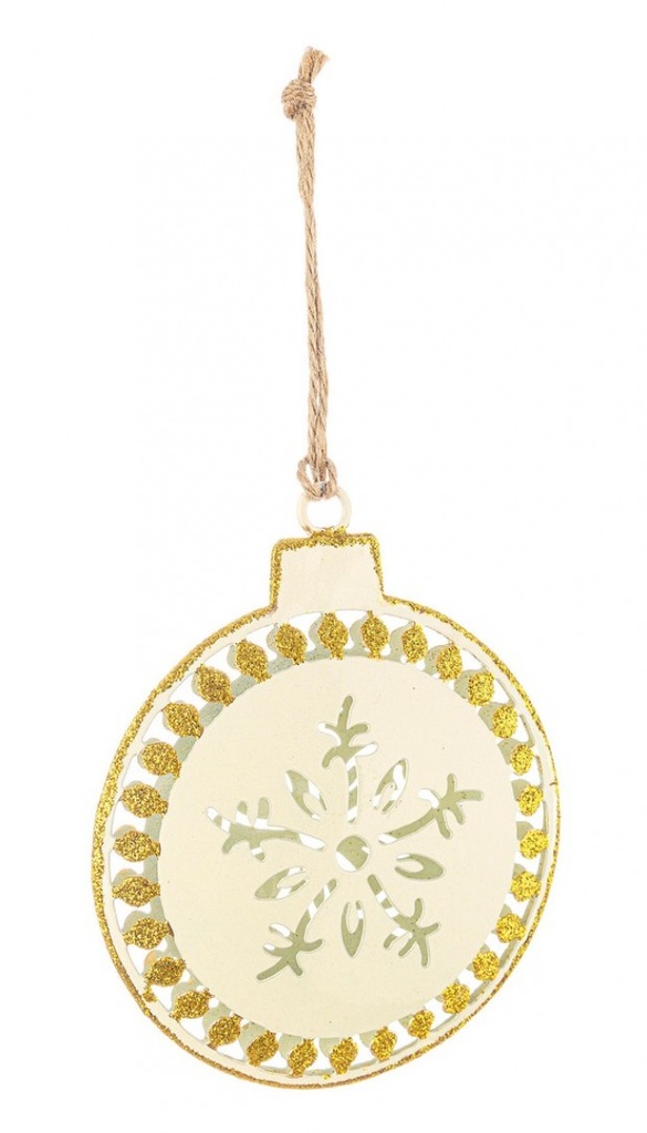 12x Pendaglio Flaky Sfera Oro