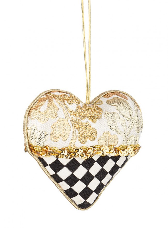12x Pendaglio Scacchi Cuore Oro