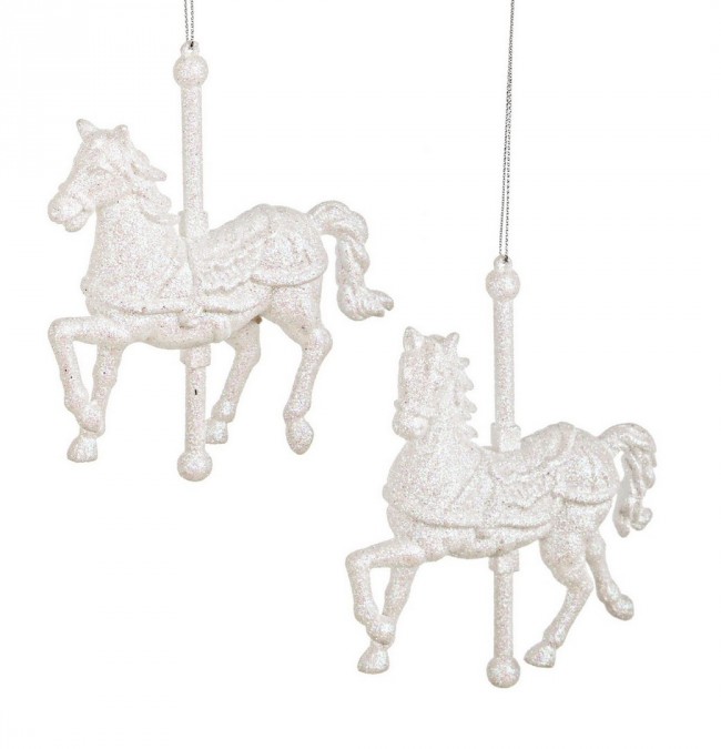12x Pendaglio Sophie Cavallino Bianco Ass2