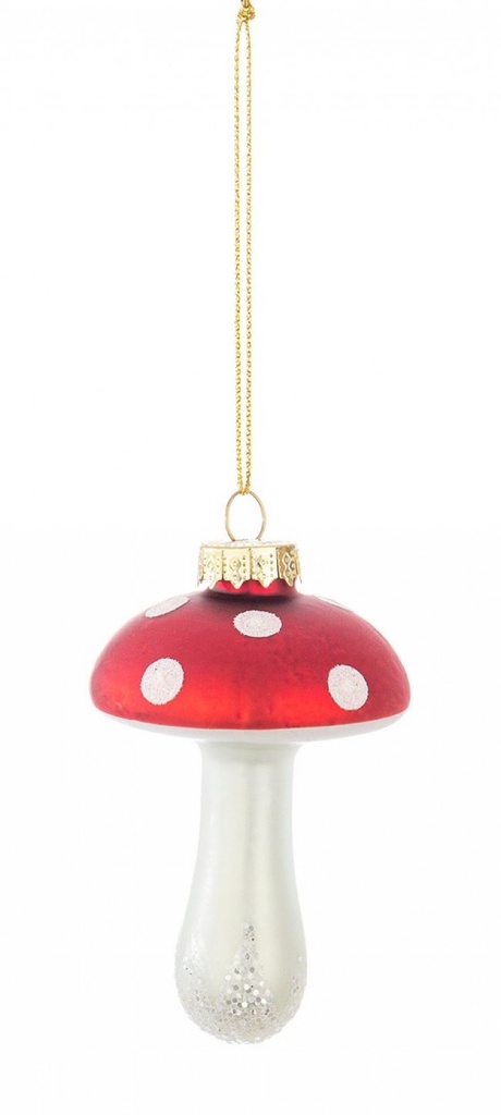 12x Pendaglio Vt Mushroom Rosso 6X9
