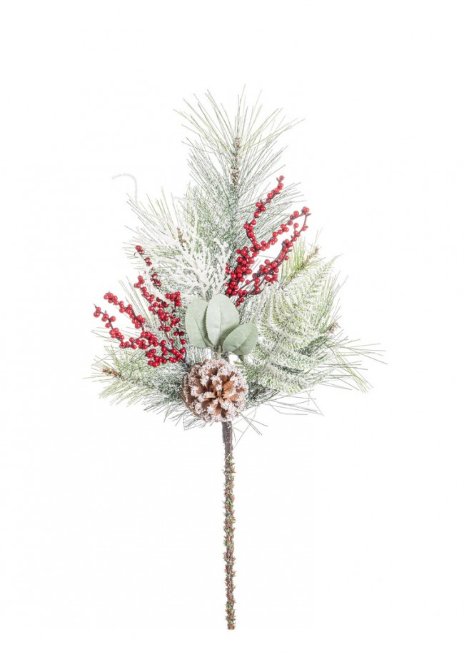 12x Pick Cherryl Bacche Rosso  H55Cm