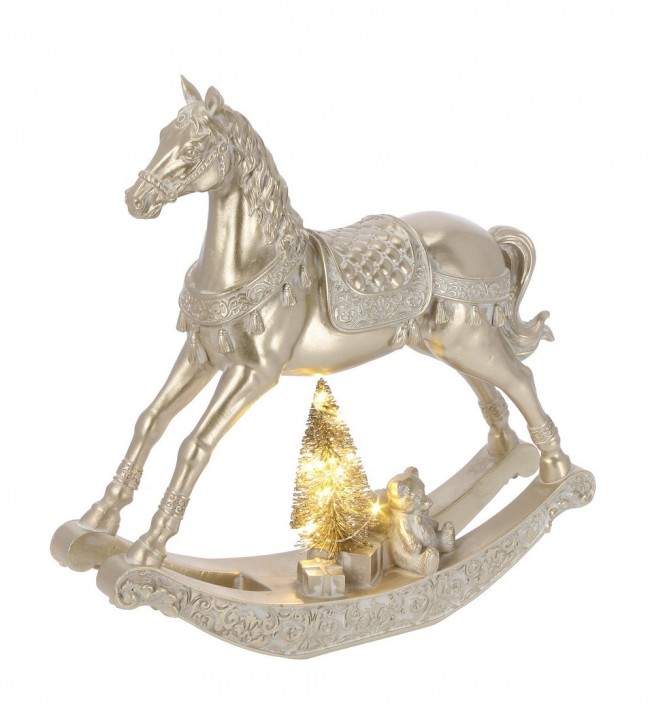 2x Cavallino A Dondolo Edwyn Champagne H29