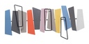 2x Decorazione Parete Mondrian 80.5X35