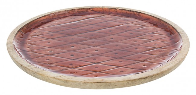 2x Piatto Decorativo Mangus Rosso