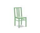 Set di 4 sedie in legno laccato, color pesca, 39.5cm x 39.5cm x 86.5cm