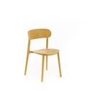 Sedia elegante in polipropilene color senape, dimensioni 48x52x77.5 cm