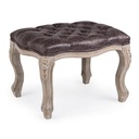 Sgabello dark in tessuto stile classico - Misure: 53x42x38 cm
