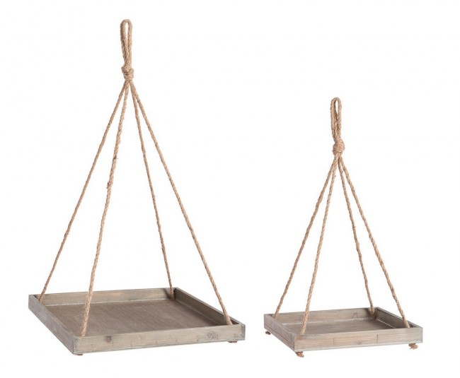 3x Set2 Vassoio Sospeso Ashley Qu Naturale