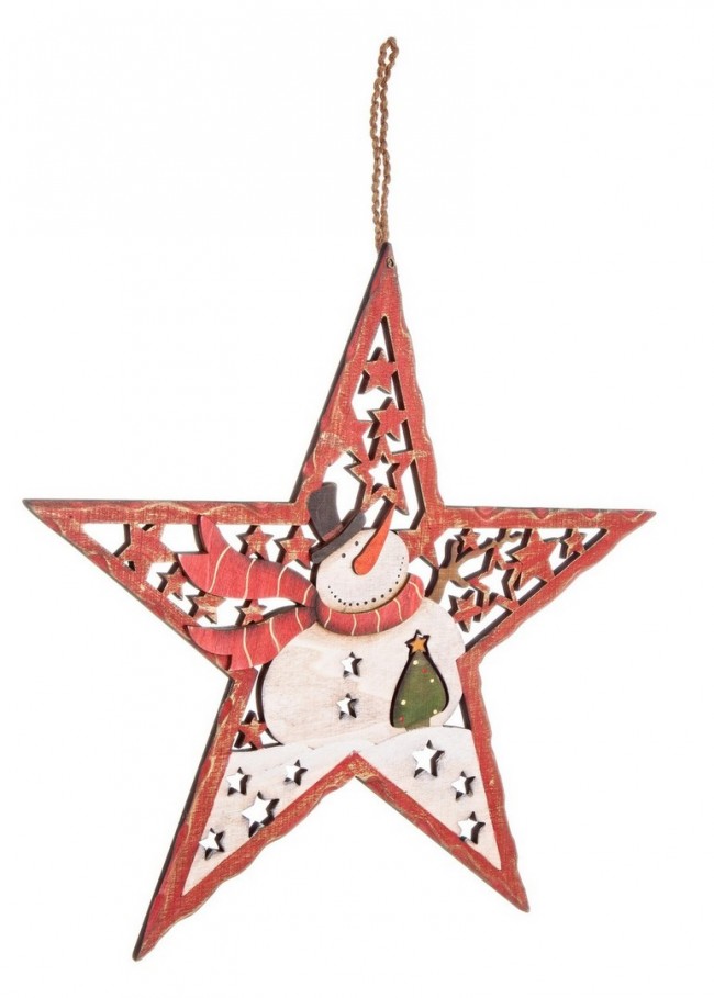 4x Decorazione Stella  Joy Muro