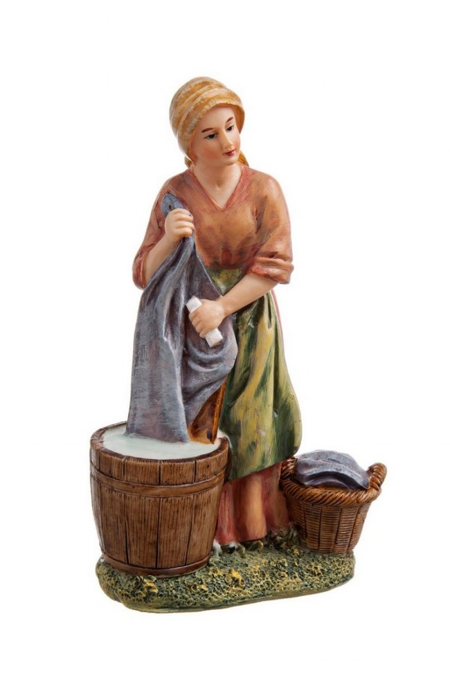 4x Figura Presepe Lavandaia H16