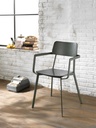 Sedia in legno laccato verde, dimensioni 61 cm x 51.5 cm x 82 cm