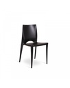 Set di 4 sedie in polipropilene nero, dimensioni 41x44x84cm