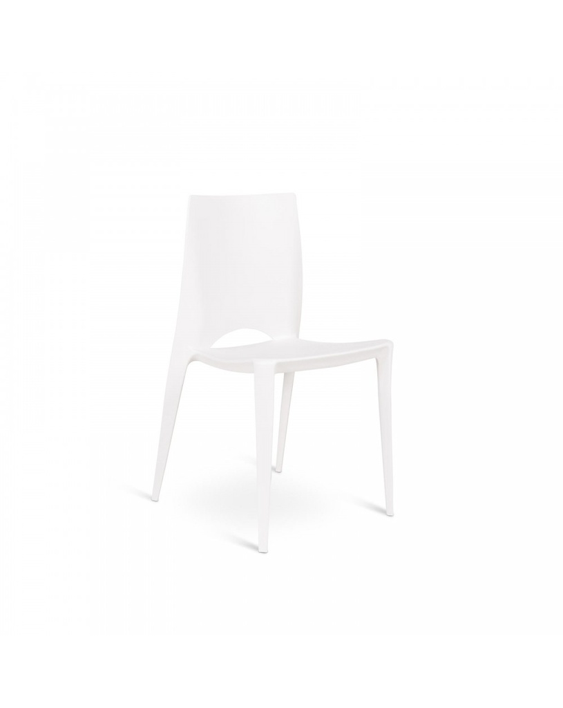 Set di 4 sedie in polipropilene bianco, dimensioni 41cm x 44cm x 84cm